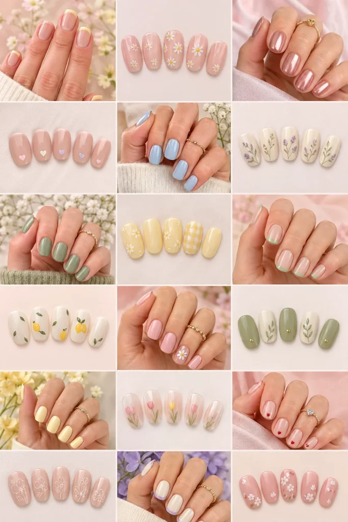 33 Cute Short Spring Nail Designs for Fresh Pretty Nails 3 33 Cute Short Spring Nail Designs to Save This Season