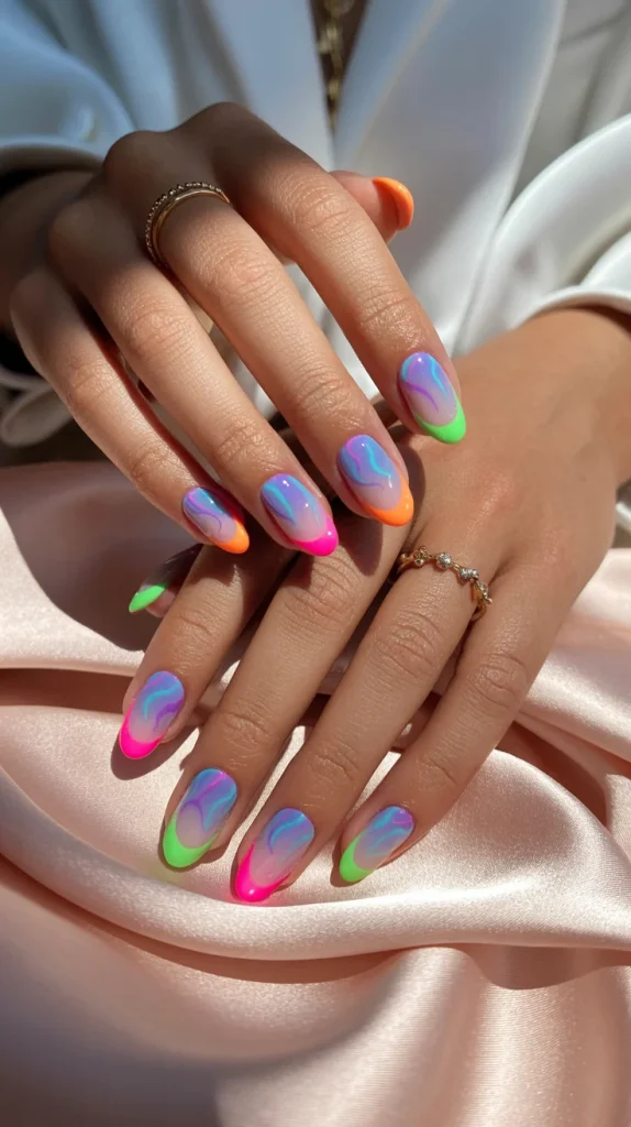 31 Neon Nail Designs for Summer That Look Bright, Fun, and Fresh 35 Almond Nails