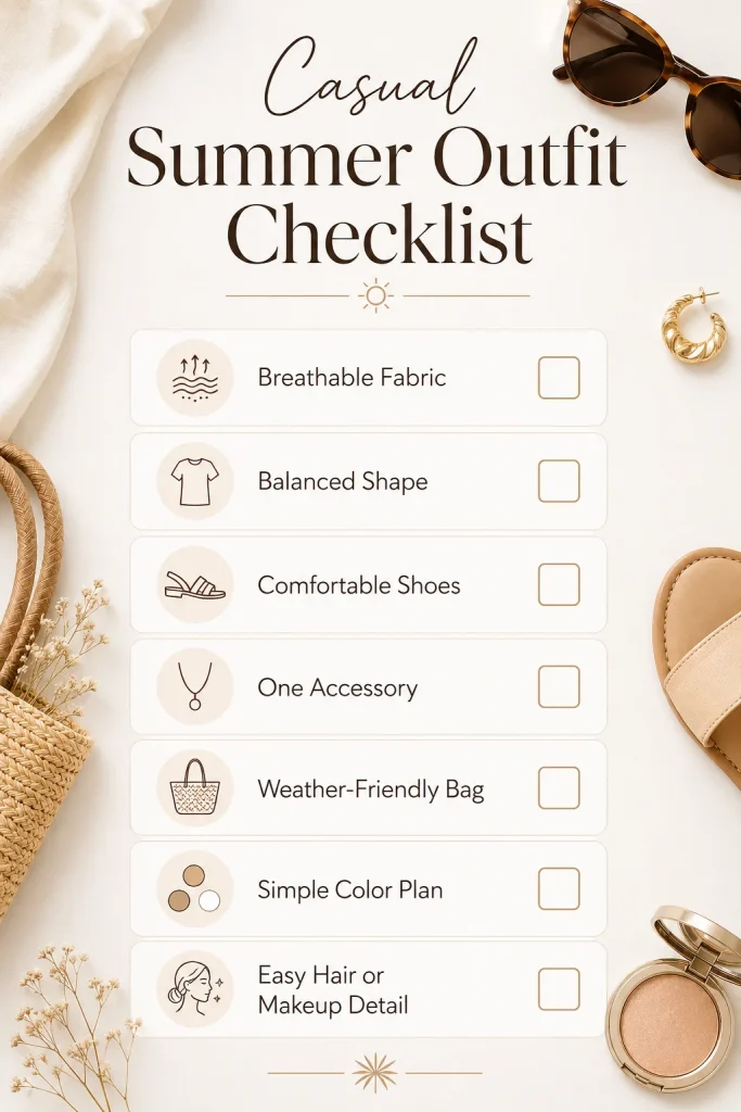Casual Summer Outfit Checklist