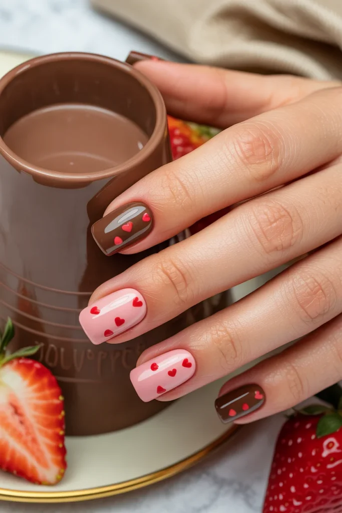 26 February Nail Designs That Will Make You Swoon 26 Chocolate Strawberry Nails