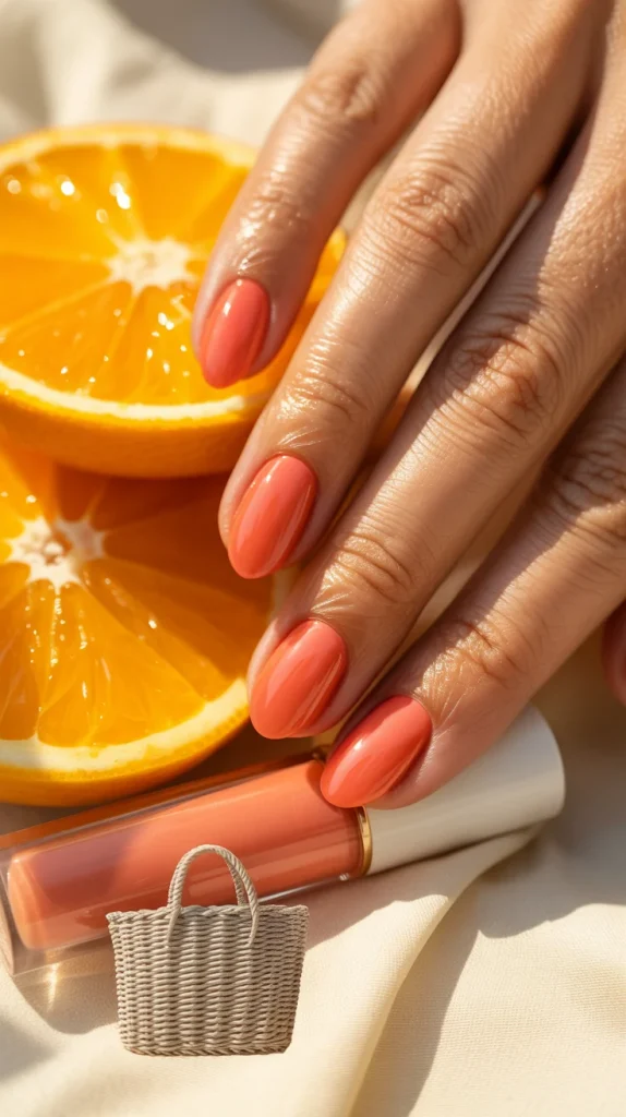31 July Nail Ideas That Are Fresh, Fun, and So On-Trend 5 Coral Jelly Nails