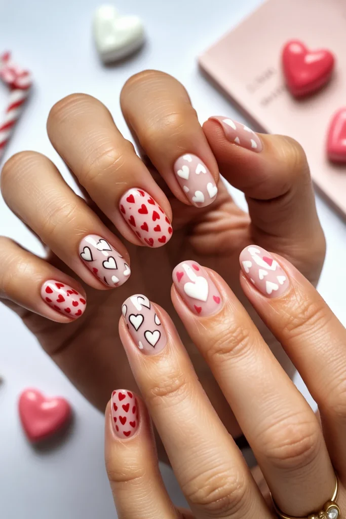 Cute Heart Nail Ideas for Short Nails
