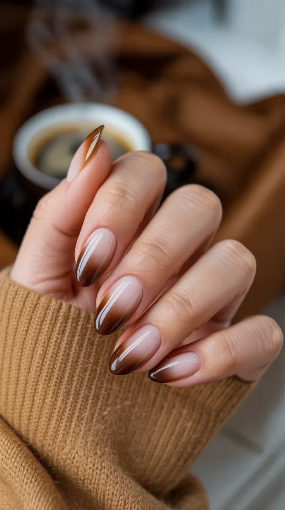 Espresso Ombre Nails