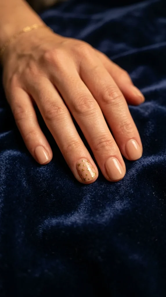 34 Short Fall Nail Designs That Look Cute, Cozy, and Easy to Wear 39 Gold Star Accent Nails