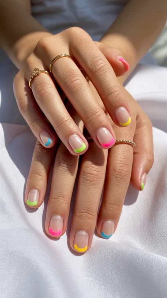 31 Neon Nail Designs for Summer That Look Bright, Fun, and Fresh 32 Neon Minimal Dot Nails