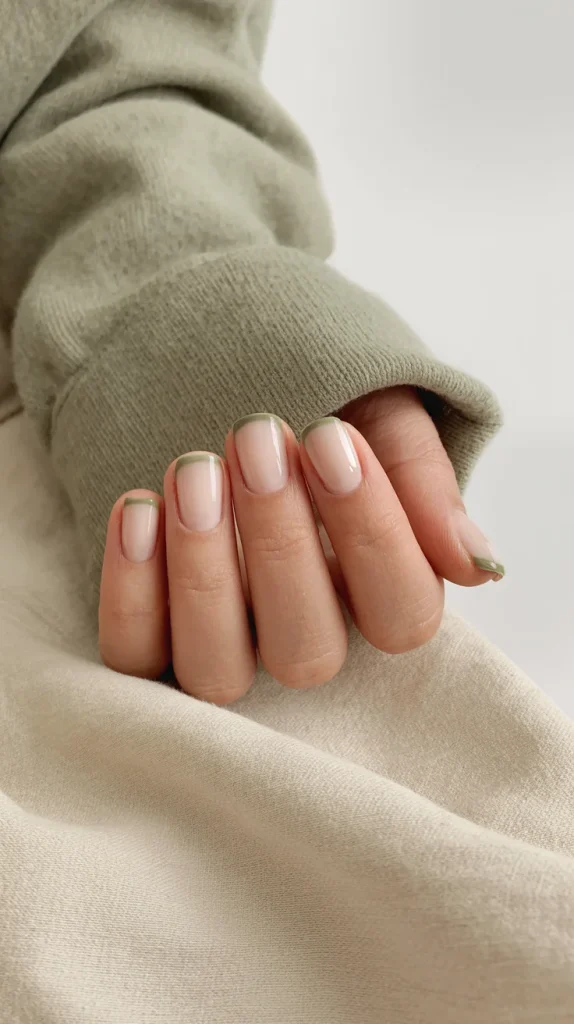 32 Stunning Fall Nail Ideas You’ll Want to Save for Your Next Mani 7 Olive Green Micro French