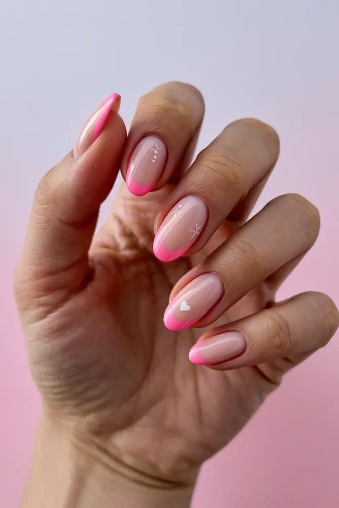 26 February Nail Designs That Will Make You Swoon 11 Pink Aura Nails