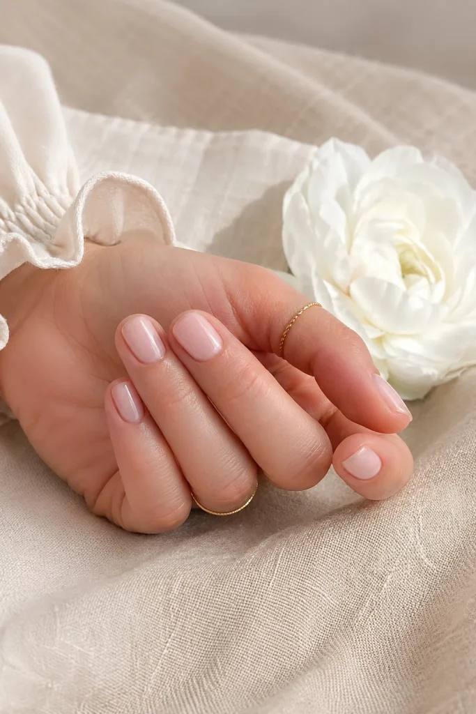 33 Cute Short Spring Nail Designs for Fresh Pretty Nails 37 Sheer Neutrals