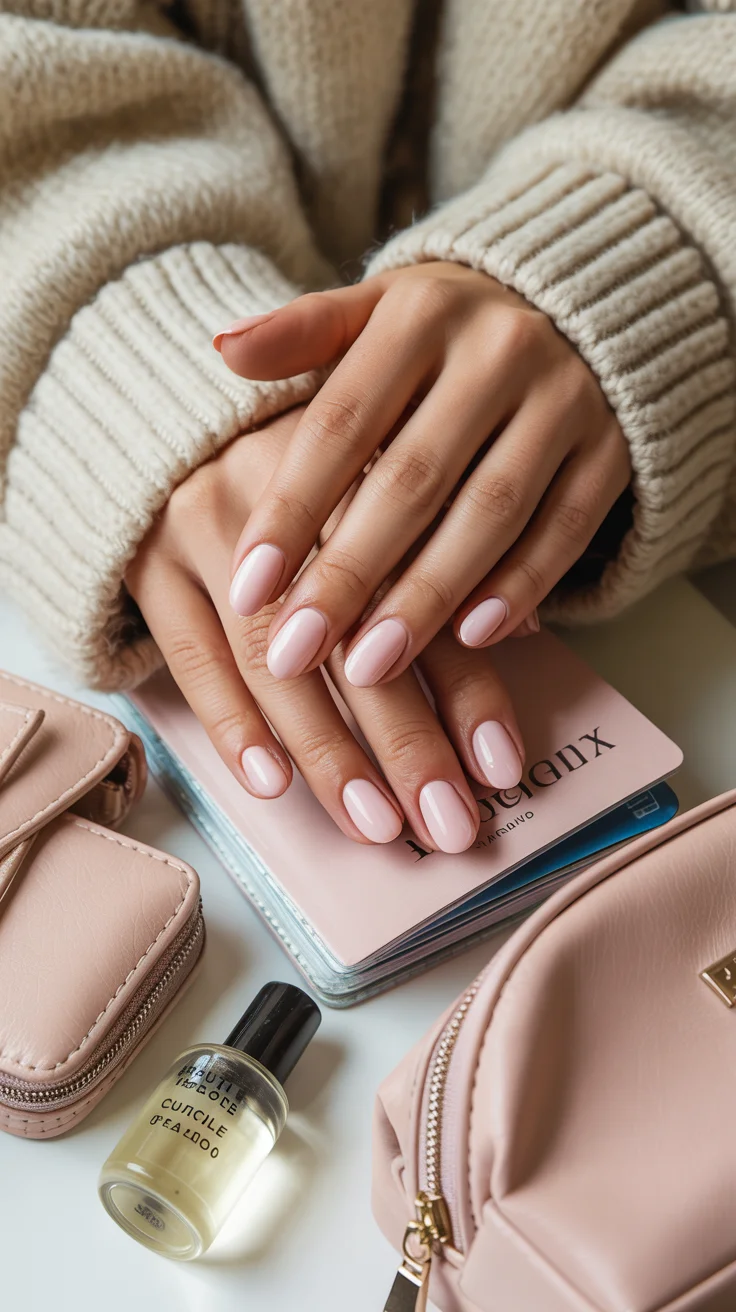 30 Chic Vacation Nail Ideas That Look Expensive on Every Getaway 26 Sheer Pink Builder Nails