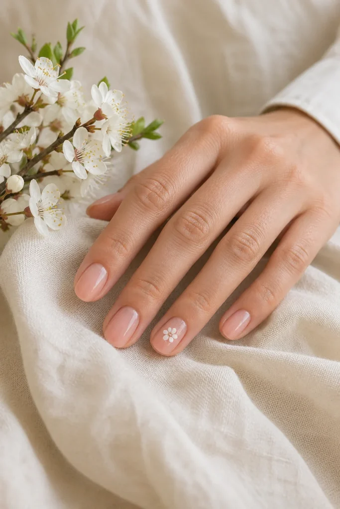 31 Old Money Spring Nails That Look Chic & Expensive 22 Soft Floral Accent Nails