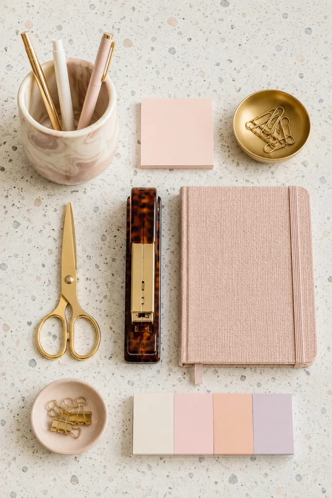 31 Feminine Home Office Ideas for a Chic, Functional Workspace 16 desk