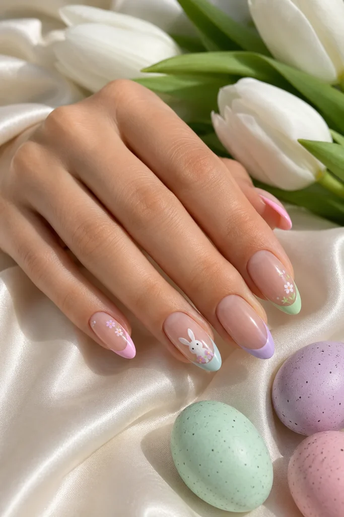 29 Pastel Easter Nail Ideas That Look Sweet, Soft, and So Pretty 38 Almond Nails