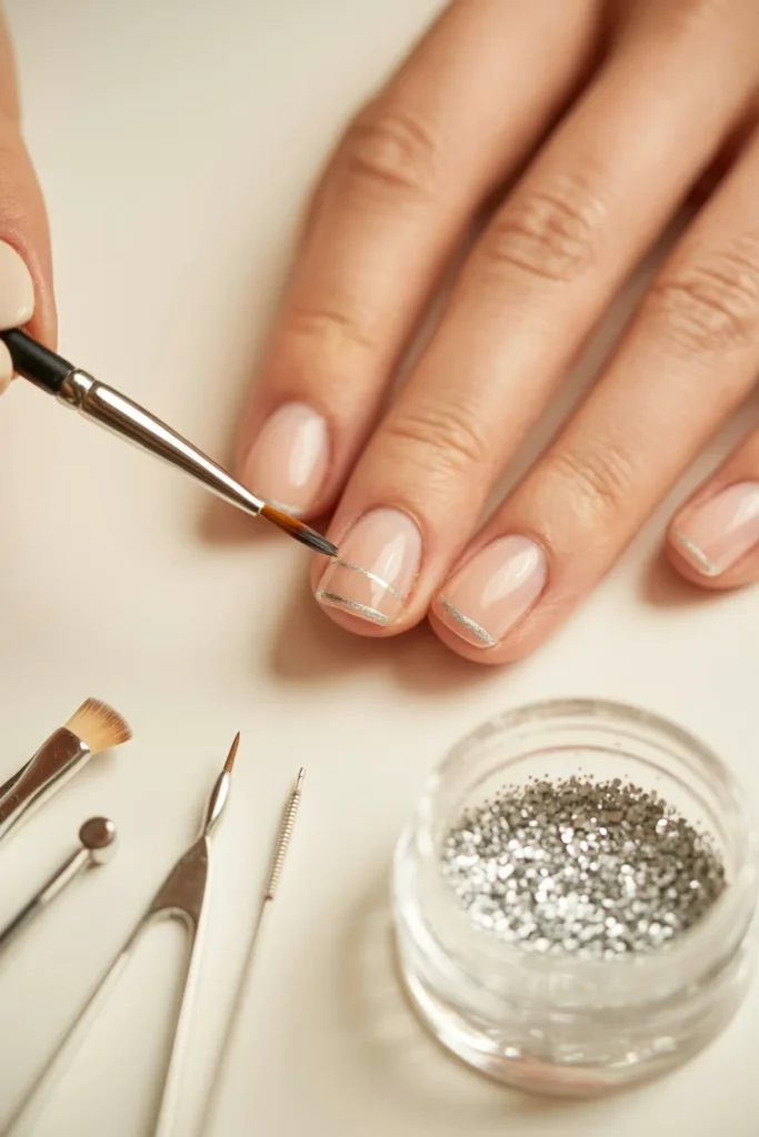 33 Short Nail Design Ideas for Winter That Look Chic, Cozy, and Simply Stunning 44 Ask for Thin Lines and Tiny Details