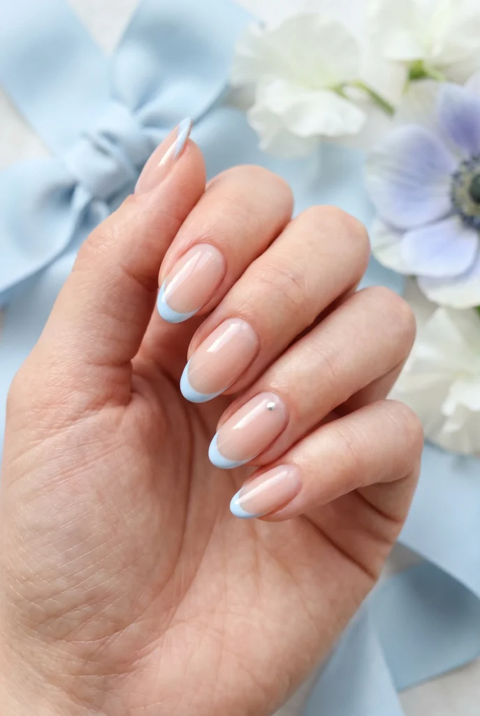 29 Classy Spring Nails That Look Polished, Pretty, and Expensive 25 Baby Blue French Tips 1