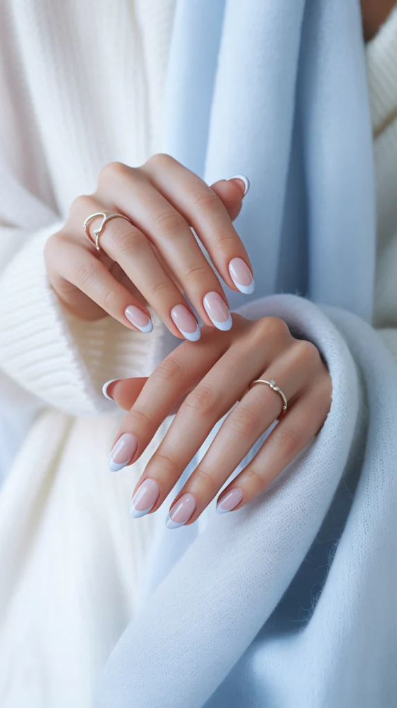 Baby Blue French Tips
