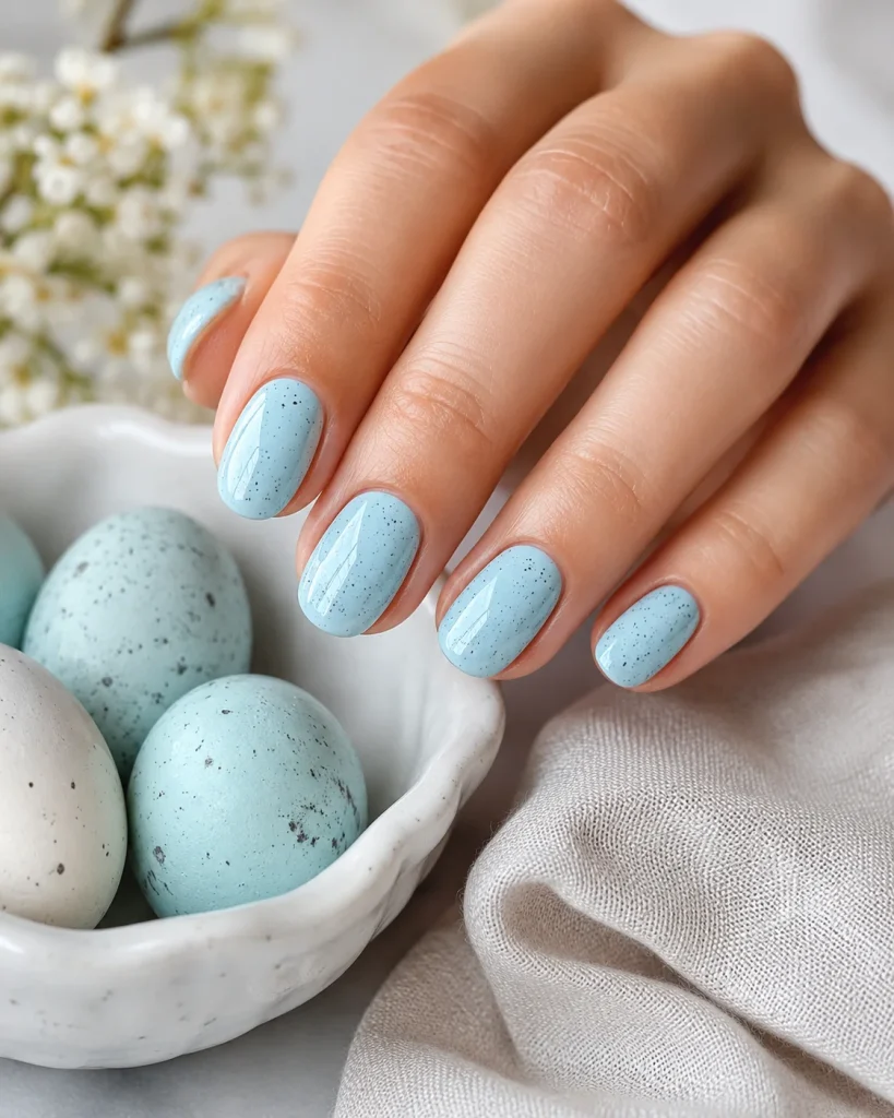29 Pastel Easter Nail Ideas That Look Sweet, Soft, and So Pretty 12 Baby Blue Robins Egg Nails