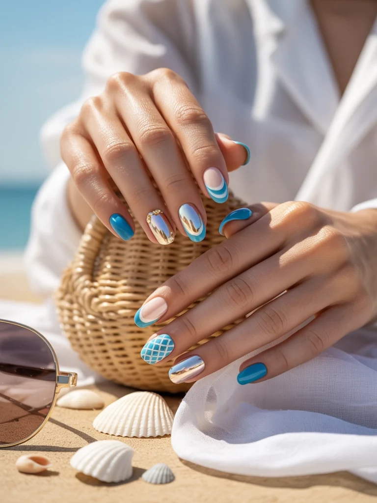 31 August Nail Ideas to Close Out Summer in Total Style 20 Beachy and Vacation Inspired August Nails
