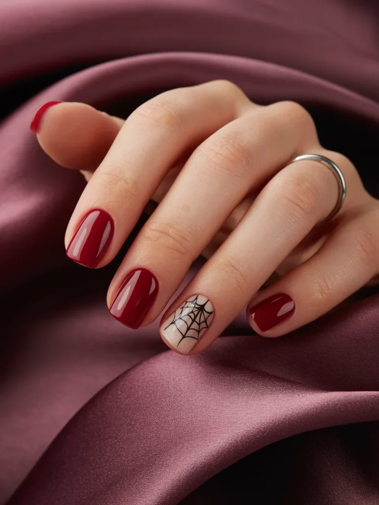 30 Halloween Nail Ideas That Are Spooky, Cute, and Actually Wearable 26 Berry Nails with One Web