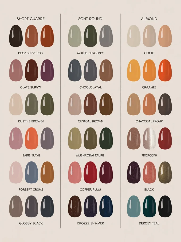 Best Fall Nail Colors by Nail Length and Shape
