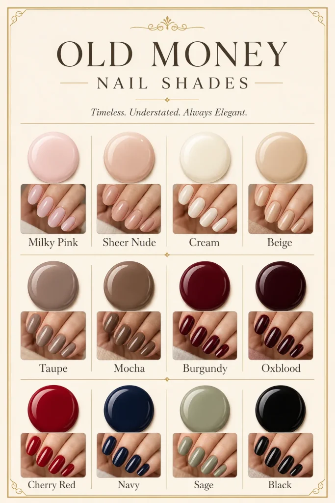 Best Old Money Nail Colors by Mood
