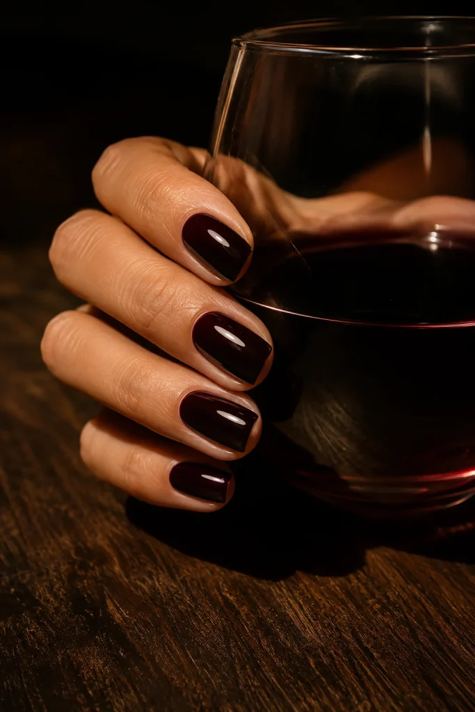 Black Cherry Gloss Nails