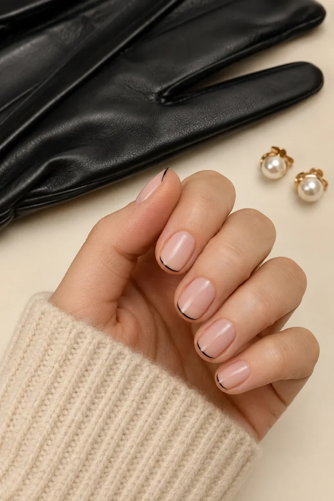 32 Old Money Nails for Winter That Look Timeless and Expensive 24 Black Micro French Nails