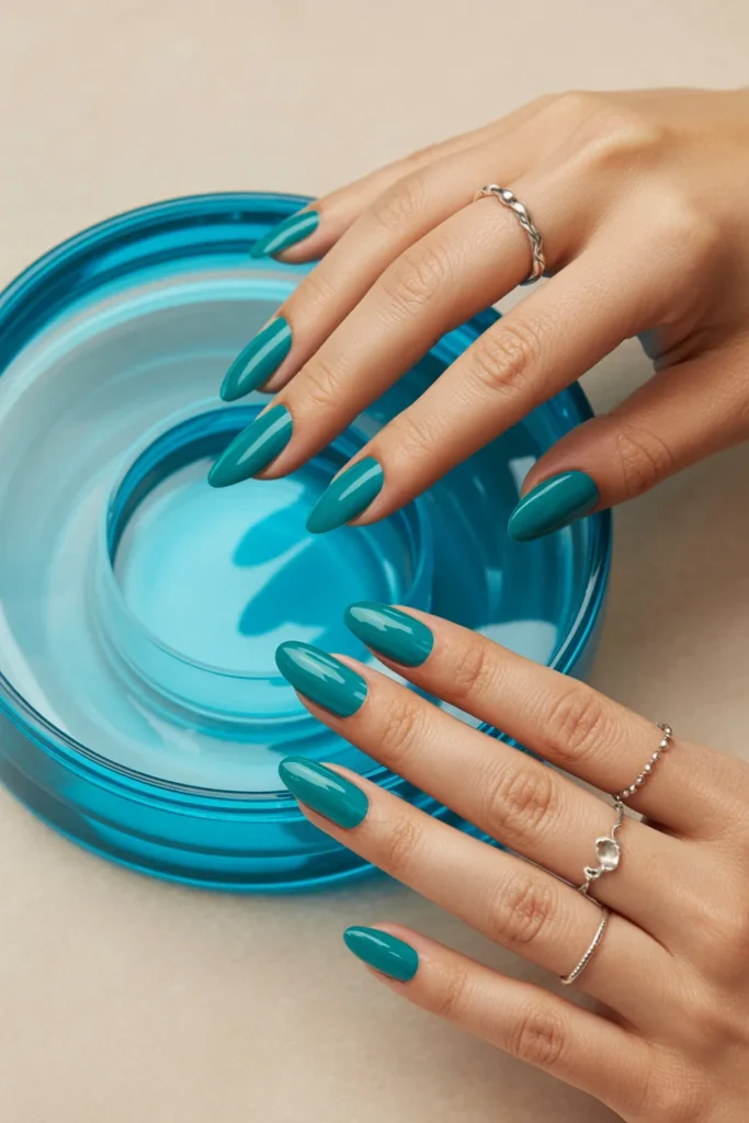 31 Trendy Nail Colors for 2027 That Look Expensive in Every Season 12 Blue Green Teal