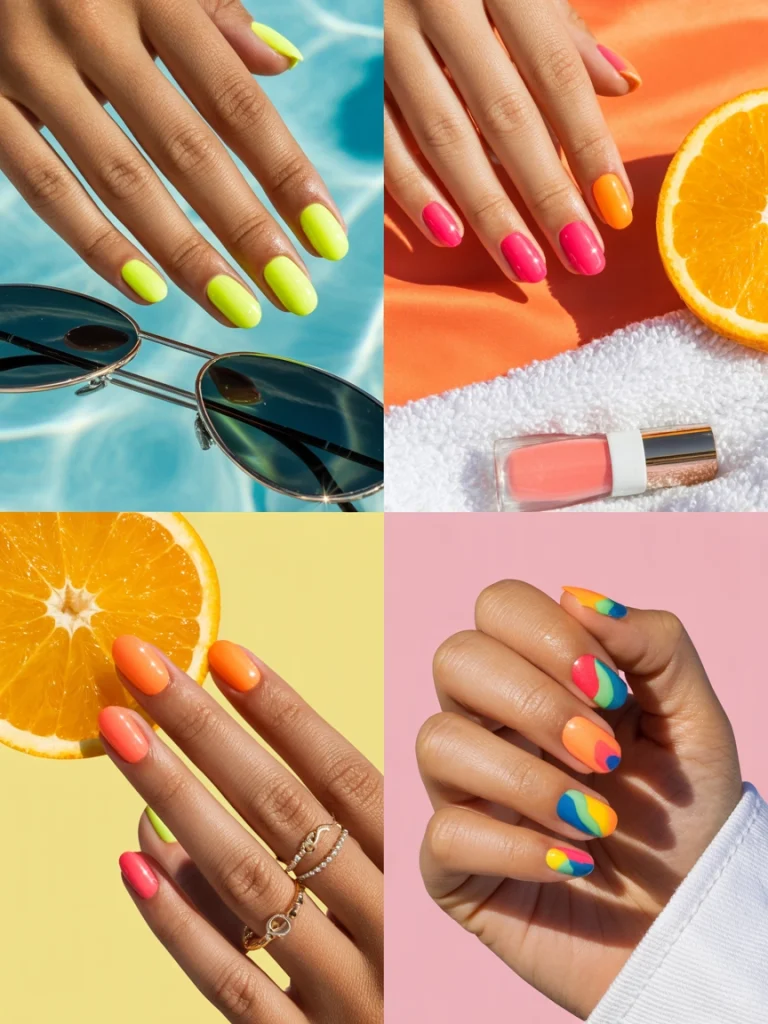 31 August Nail Ideas to Close Out Summer in Total Style 8 Bright Late Summer Nail Ideas