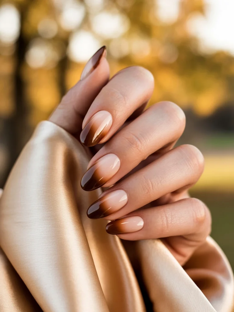 Brown Aura Nails