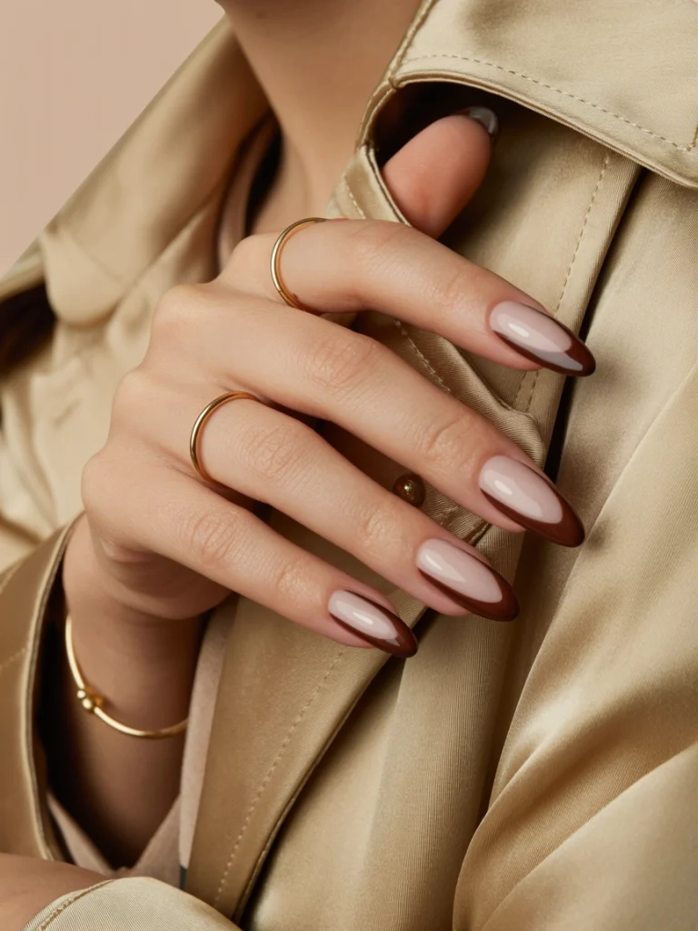 Brown French Tips