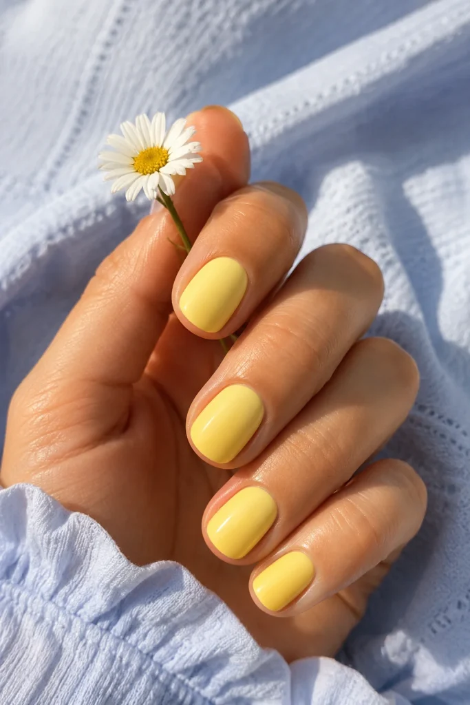 Butter Yellow Nails