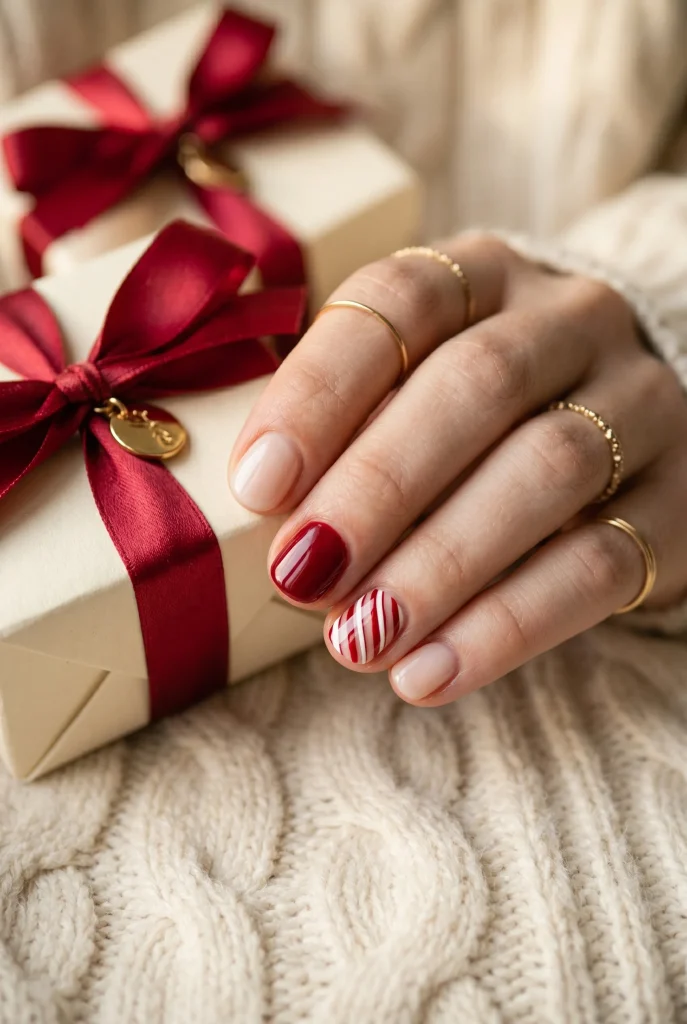 Candy Cane Micro Stripe Nails
