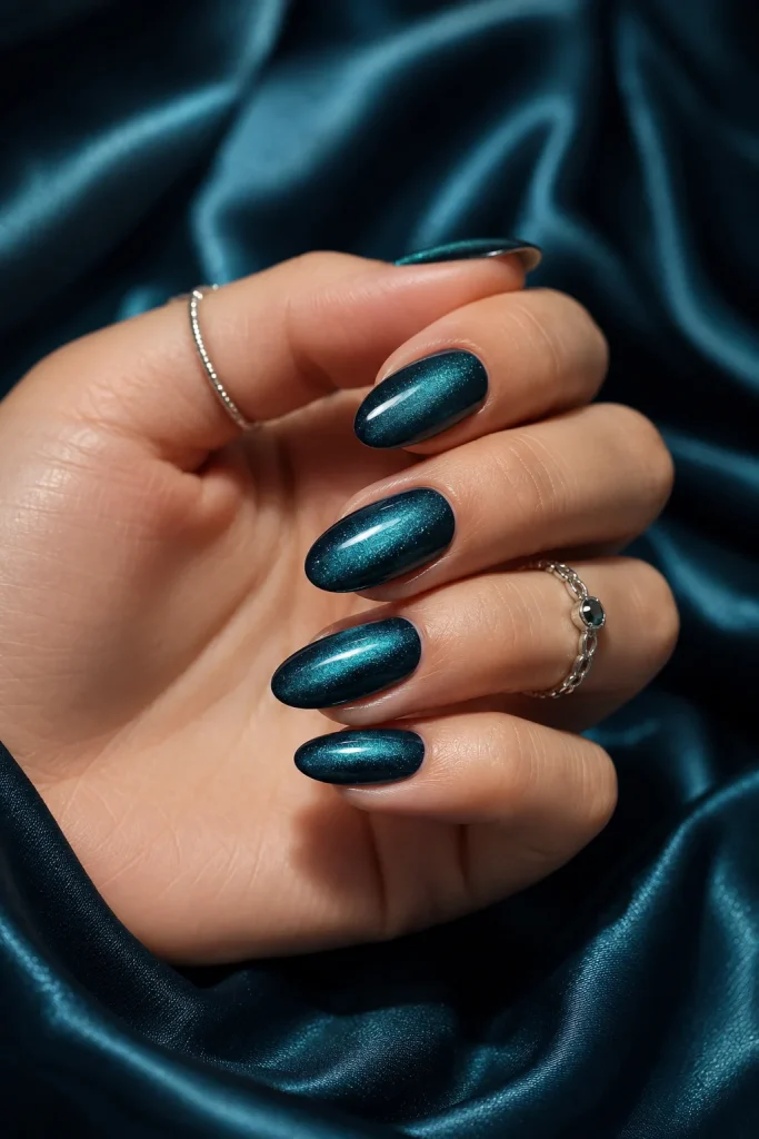 Cat Eye Velvet Nails