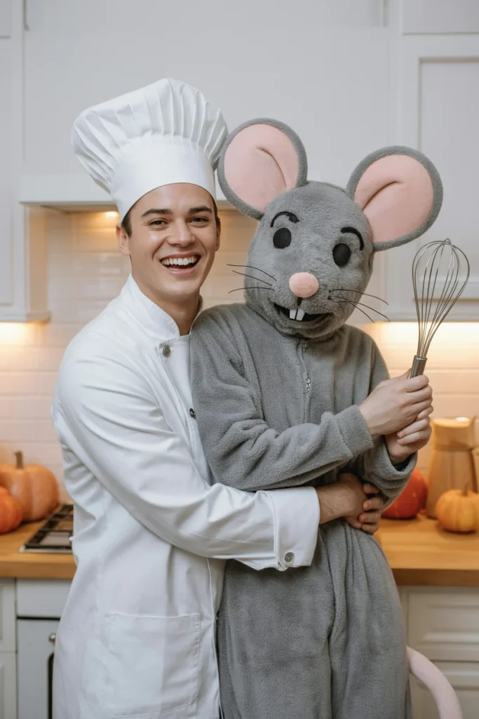 33 Couples Halloween Costumes That Are Frighteningly Good 7 Chef and Rat