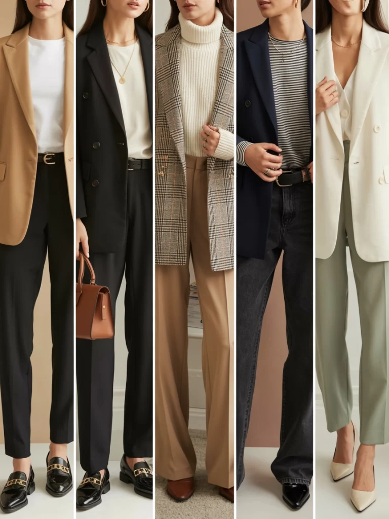35 Fall Work Outfits That Look Polished Without Feeling Boring 5 Classic Office Outfits With Blazers