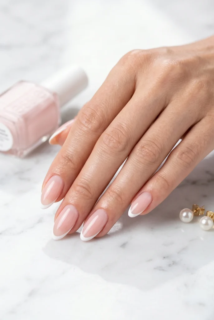 31 Classy Pink Nail Ideas for a Pretty, Polished Manicure 9 Classic White French Tips on a Pink Base