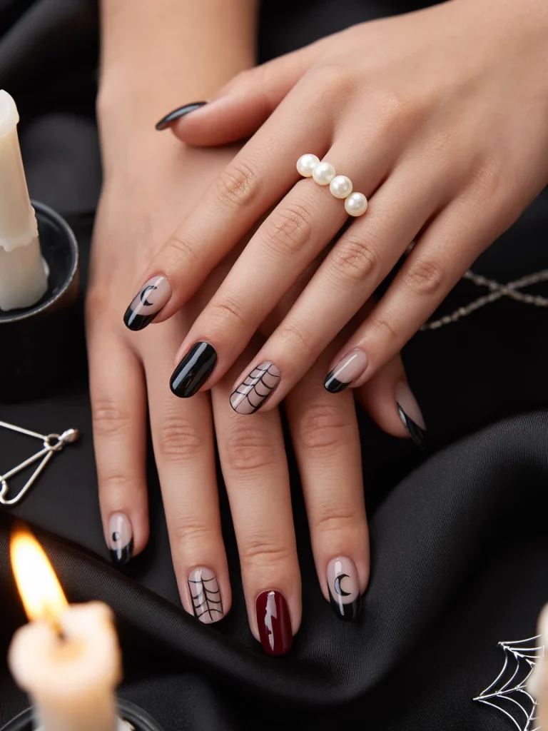 30 Halloween Nail Ideas That Are Spooky, Cute, and Actually Wearable 9 Classy Halloween Nail Ideas