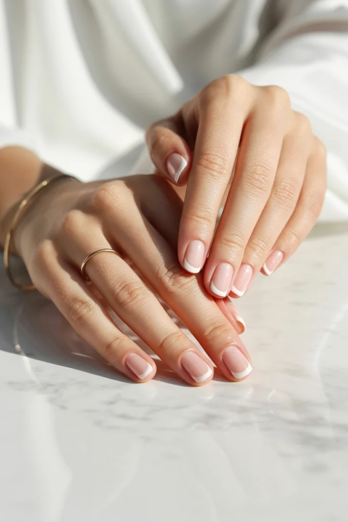 32 January Nail Ideas to Slay Your New Year Resolutions 12 Clean Girl Micro French Nails