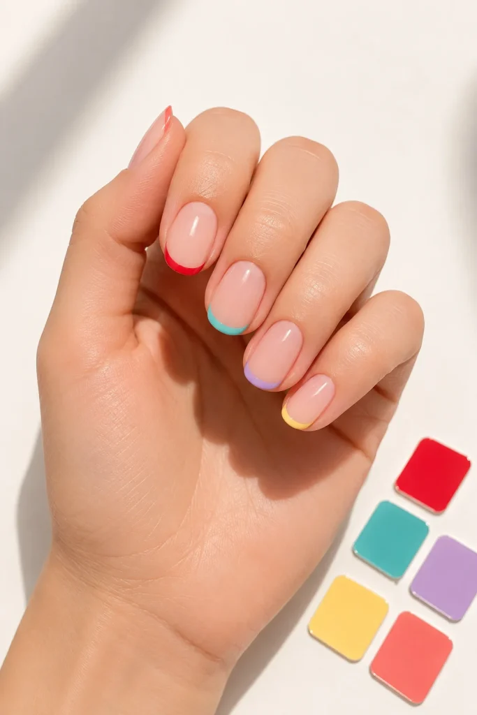 Colorful French Tips