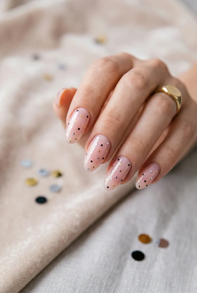 Confetti Dot Nails
