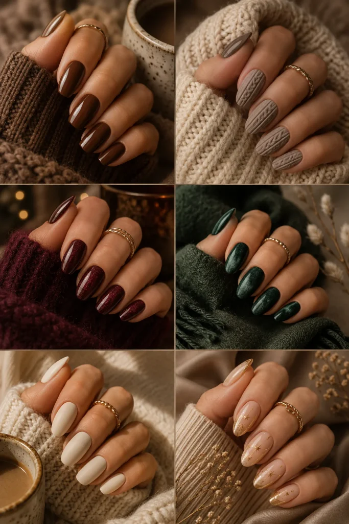 27 December Nail Ideas for Festive Winter Nails 18 Cozy and Moody December Nail Ideas