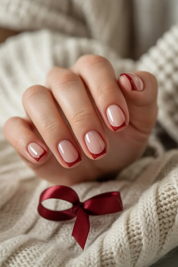 32 January Nail Ideas to Slay Your New Year Resolutions 29 Cranberry French Tips