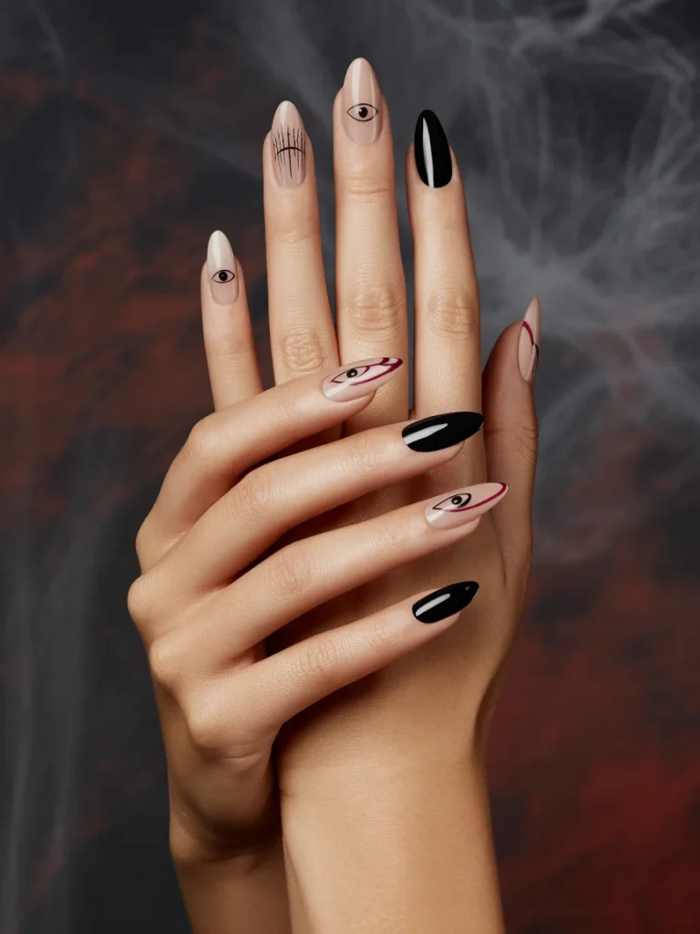 30 Halloween Nail Ideas That Are Spooky, Cute, and Actually Wearable 20 Creepy Eye Nails
