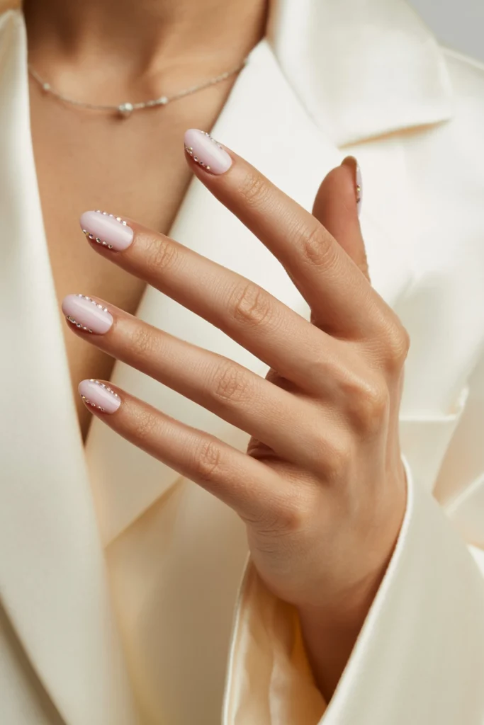32 January Nail Ideas to Slay Your New Year Resolutions 24 Crystal Cuticle Nails