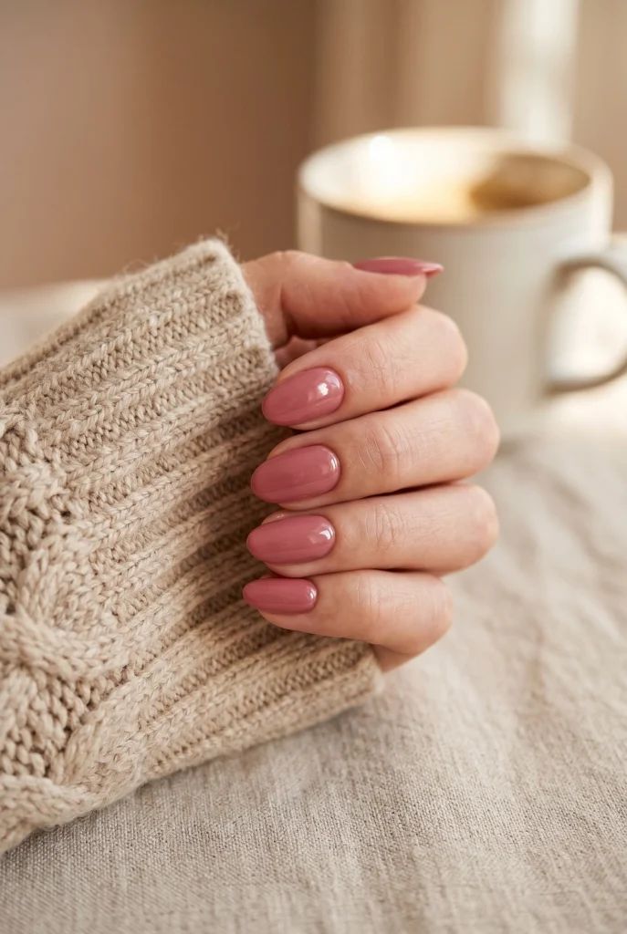Dusty Rose Nails