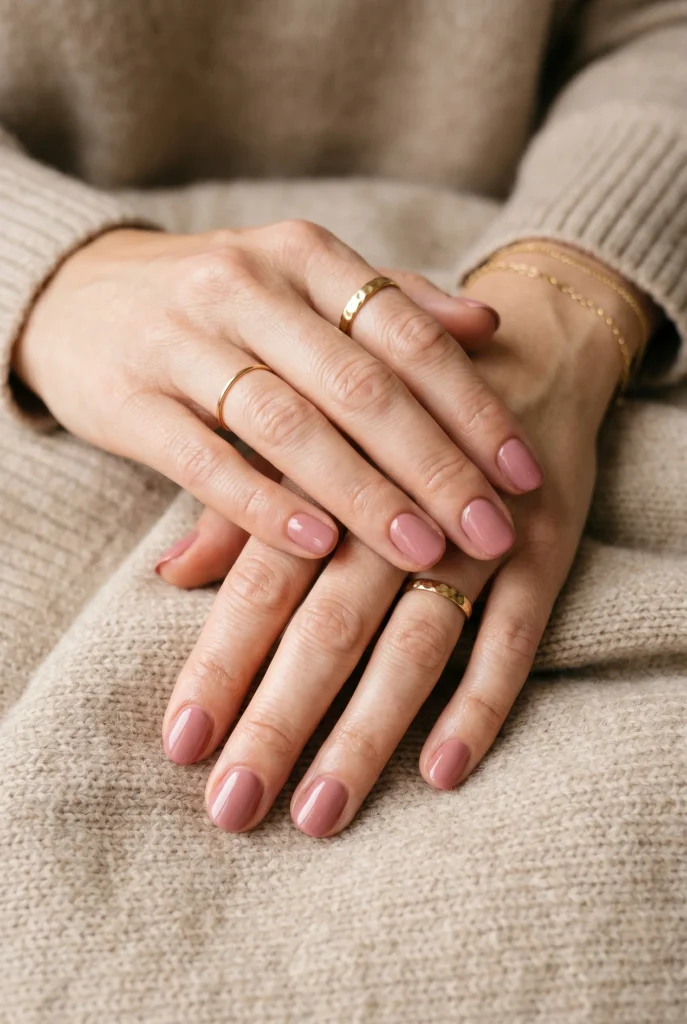 31 Classy Pink Nail Ideas for a Pretty, Polished Manicure 27 Dusty Rose Short Nails 1
