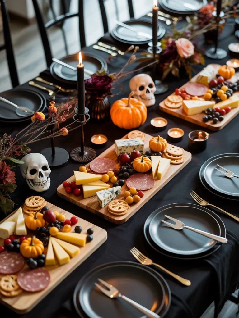 26 Halloween Charcuterie Board Ideas That Are Spooky, Cute, and Party-Ready 24 Elegant Halloween Party Grazing Table