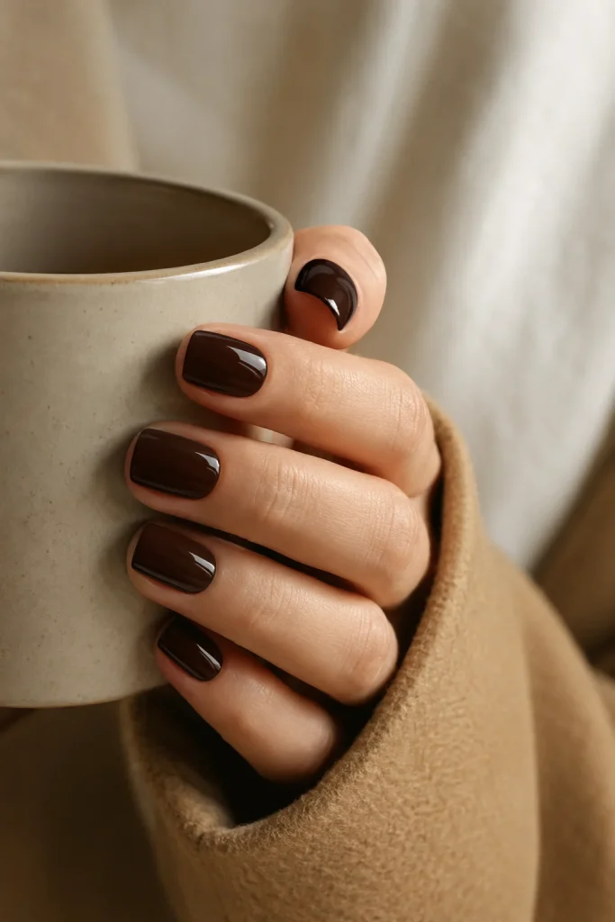 Espresso Brown Nails