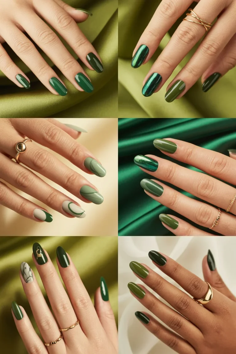 31 Dark Green Nail Designs That Look Moody, Luxe, and So Chic 41 31 Dark Green Nail Designs That Look Moody, Luxe, and So Chic