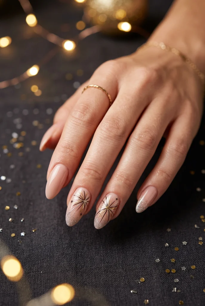 Firework Accent Nails